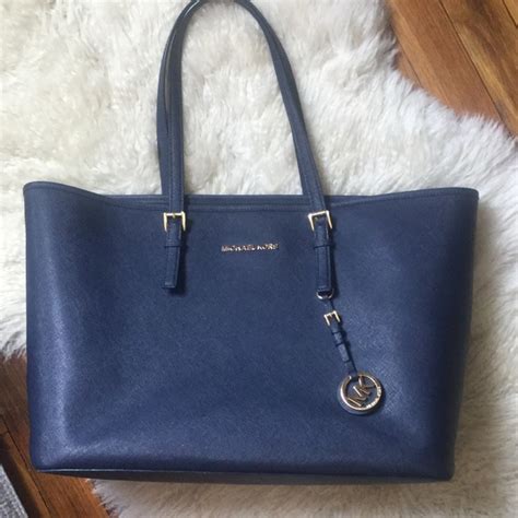 michael kors navy blue bag|michael kors blue handbags clearance.